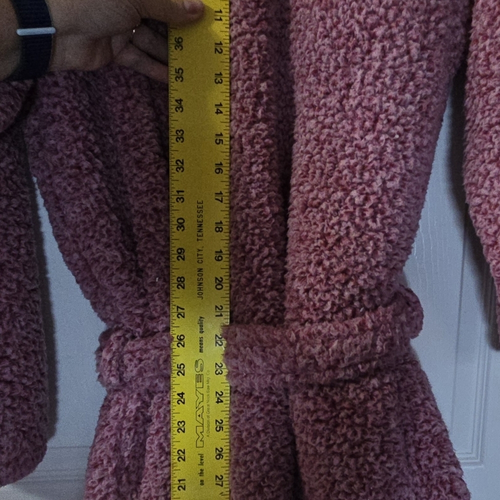 Adrienne Vittadini Pink Fleece Robe - Picture 3 of 8